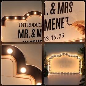 KiMineon side-illuminated marquee detail highlights top and side lighting.