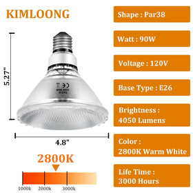 KIMLOONG PAR38 long-life, mercury-free halogen bulbs