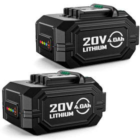 KIMO 20V 4Ah battery pack front view with status indicators
