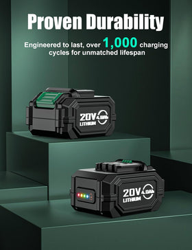 KIMO 20V 4Ah fast charge indicator lights