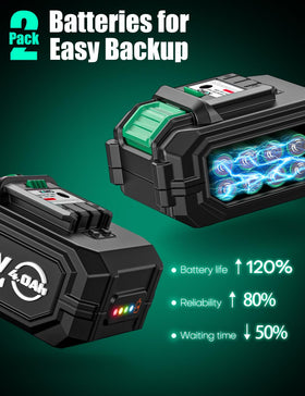 KIMO battery installation shown with green button