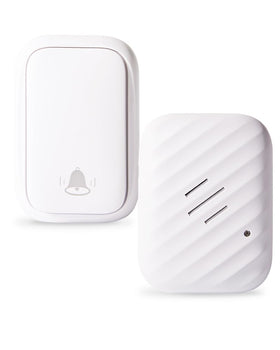 KIMROG battery-free doorbell front view, showing sleek design and easy integration