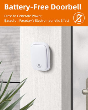 KIMROG wireless receiver indoor unit with clear chime for homes and offices