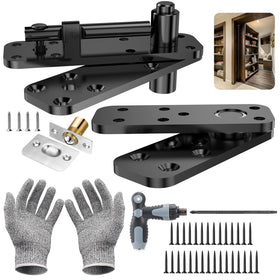 KIMSOFUNNY hidden door hinge showing 360° rotation for discreet doors