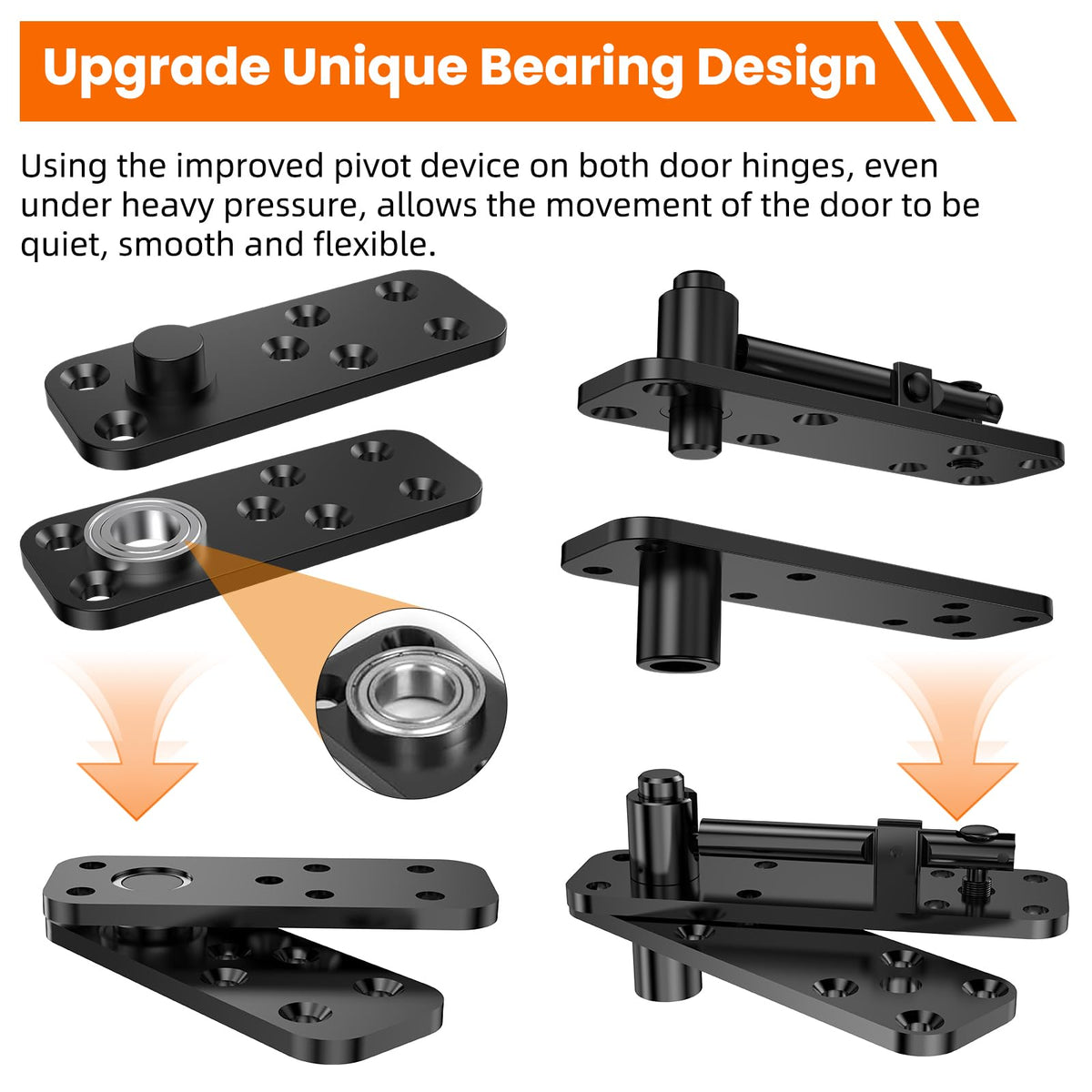 KIMSOFUNNY hinge in black finish blending with dark interiors