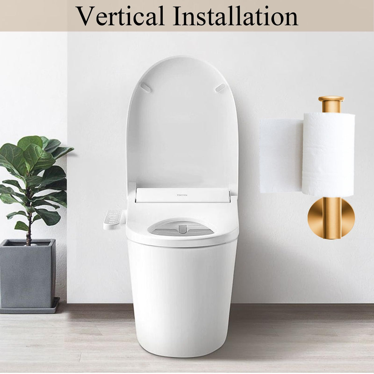 Kinbrace SUS304 toilet paper holder close-up highlights durable construction