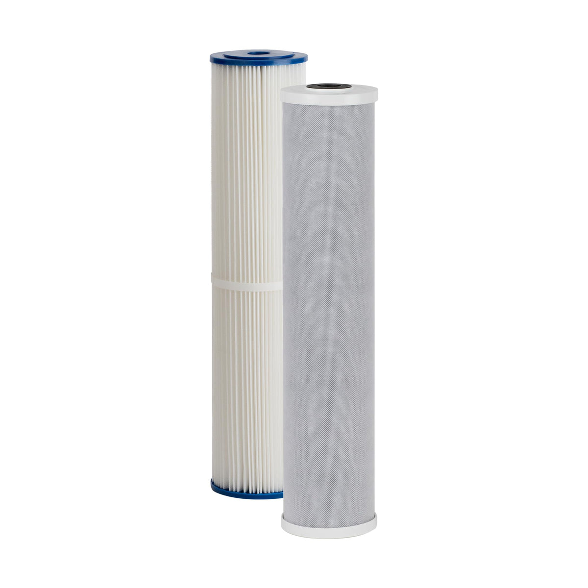 Kind Water Systems 5-micron sediment filter front view improves water clarity.