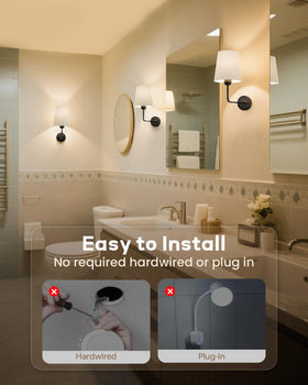 KINDEEP easy cordless installation with included screws and wrench
