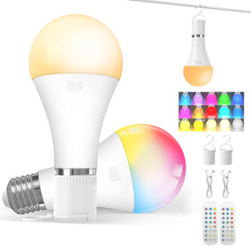 KINDEEP rechargeable bulb with remote for cordless lighting in any room.