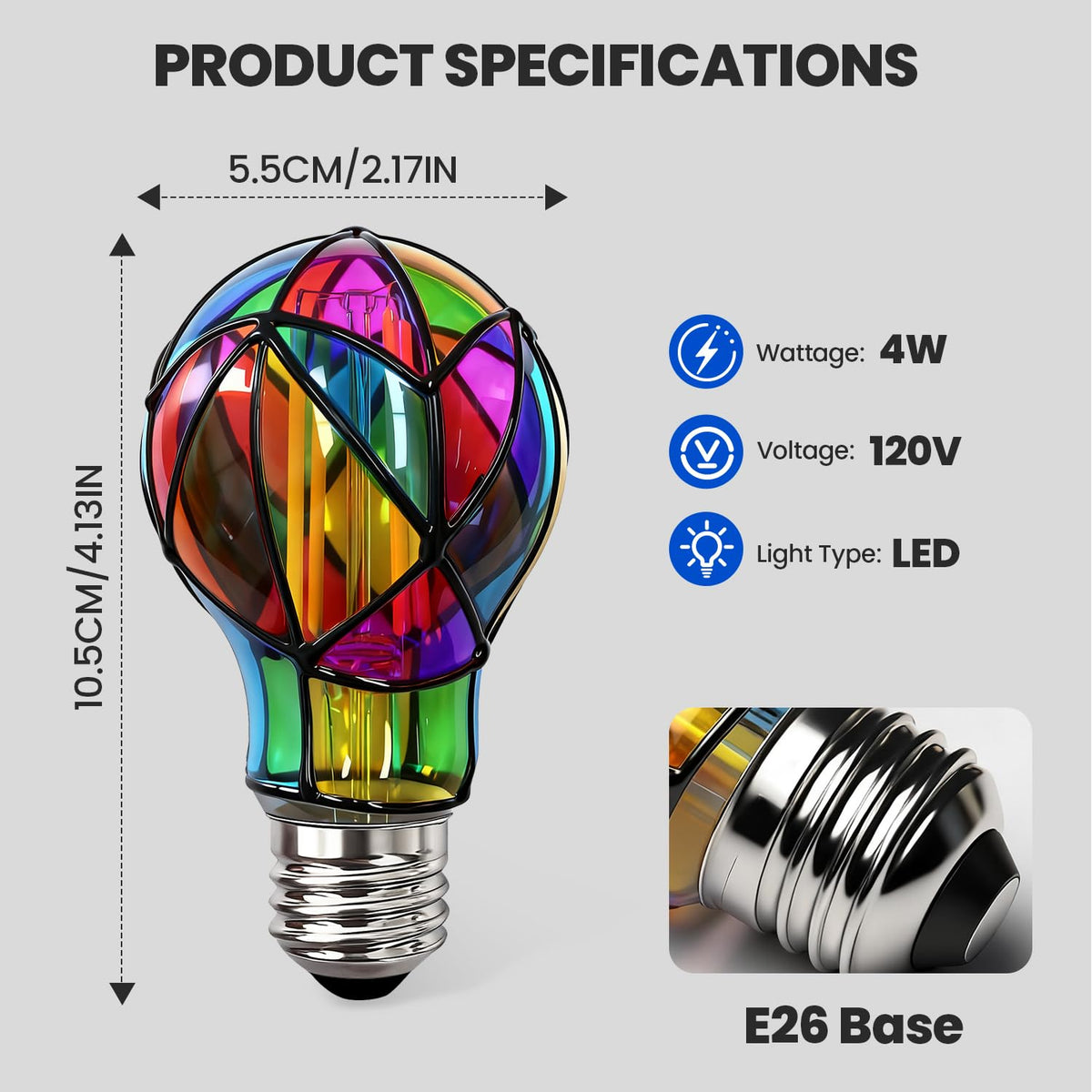 KINDEEP no flicker, no odor bulb delivers rainbow glow