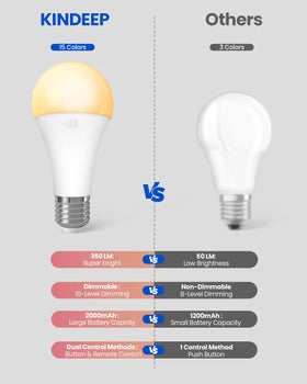 KINDEEP two-pack ready-to-install lighting for home and outdoors.