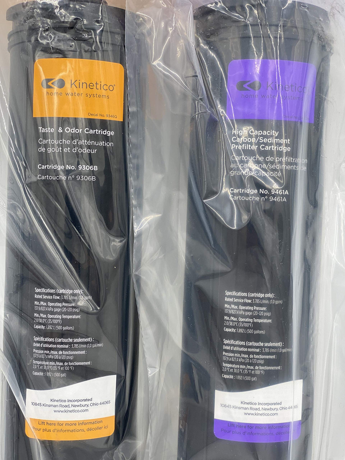 KINETICO 9461A carbon sediment filter traps sediment for cleaner prefiltration