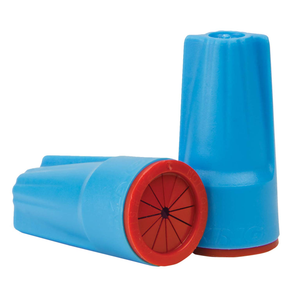 King Innovation DryConn outdoor wire connector aqua red ready for waterproof splices.