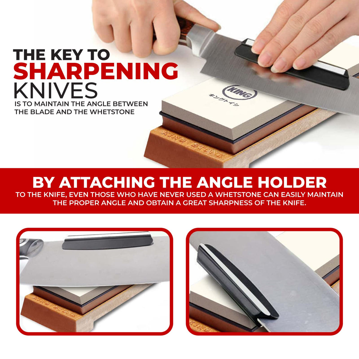 KING stable plastic base keeps the stone steady on countertops