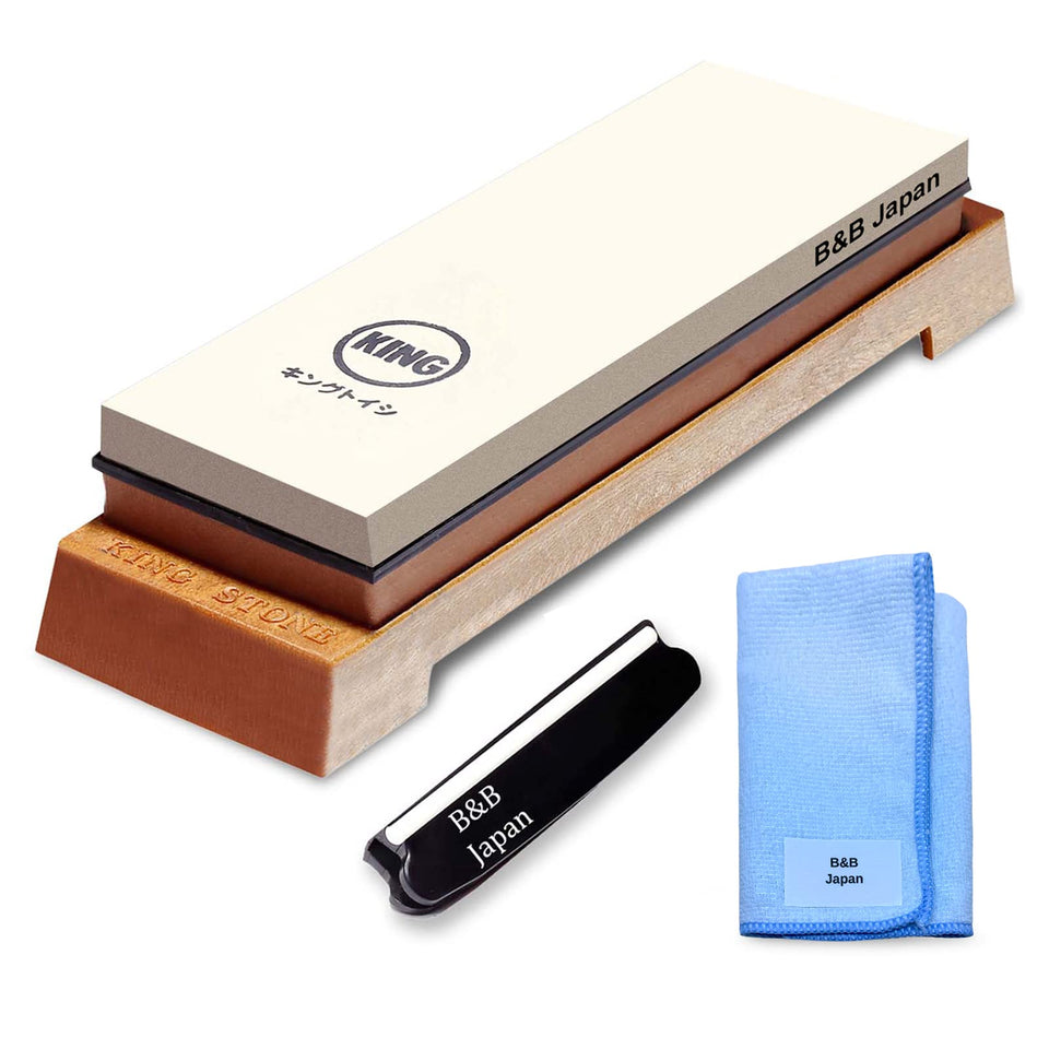 KING dual-grit whetstone for easy daily sharpening of kitchen knives
