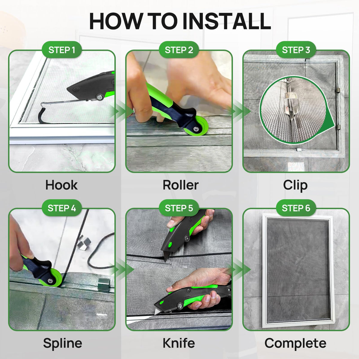 King&Charles roller tool 3-in-1 enables easy screen installation.