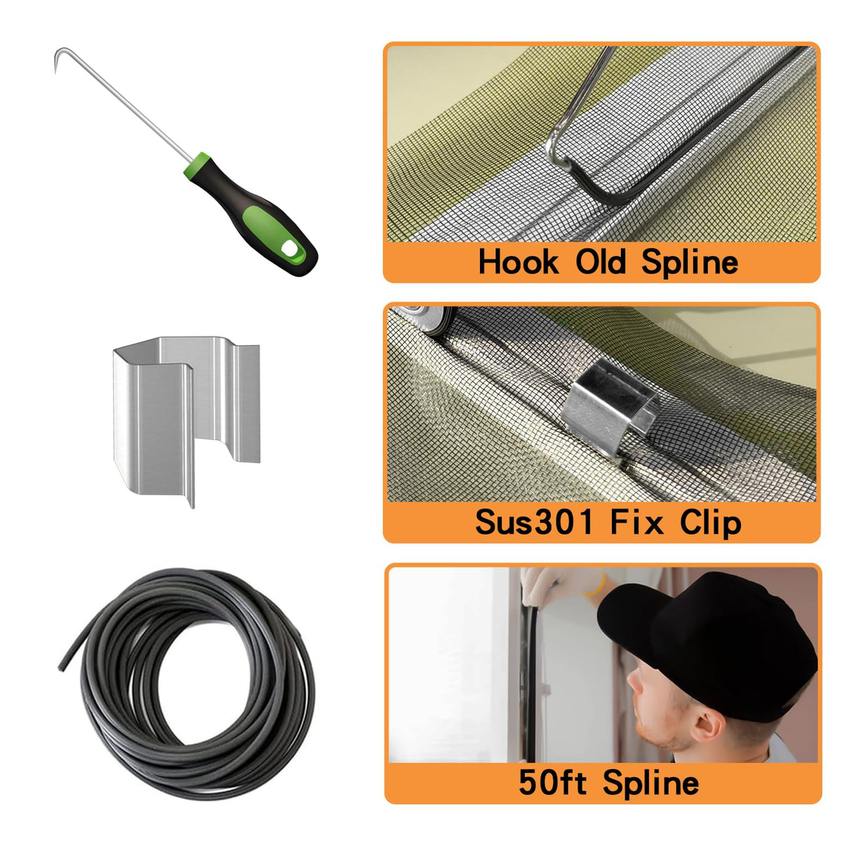 King&Charles screen clips ensure firm, reusable fixing for multiple windows