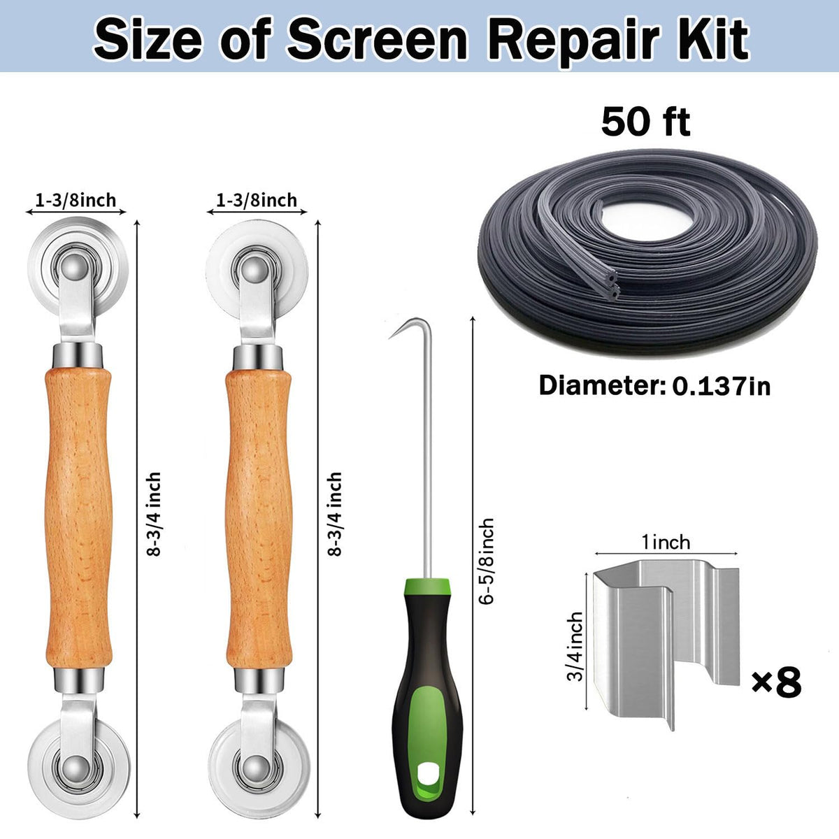 King&Charles screen clips and hook secure the frame for a neat install