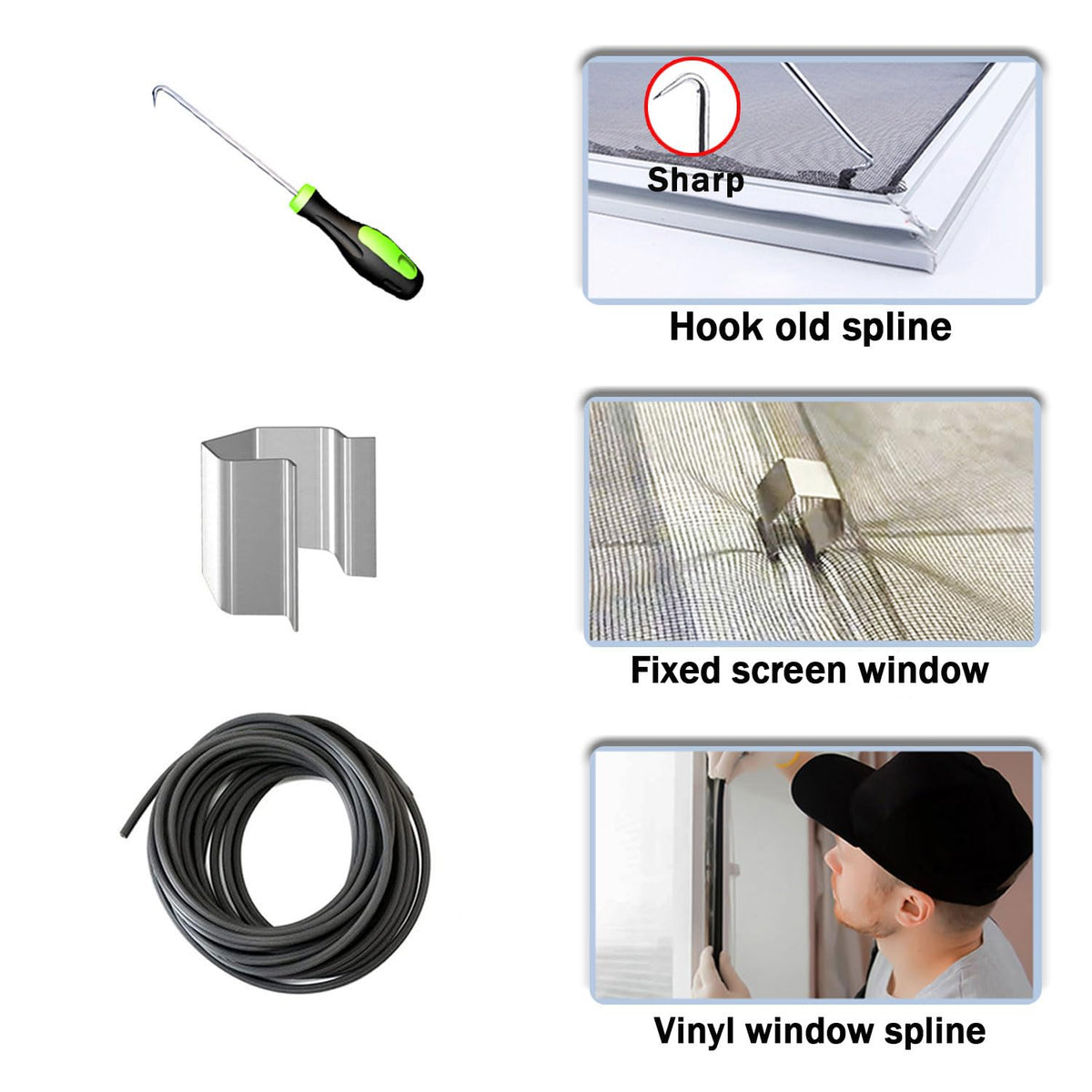 King&Charles vinyl spline, 32ft, supports long-lasting seals