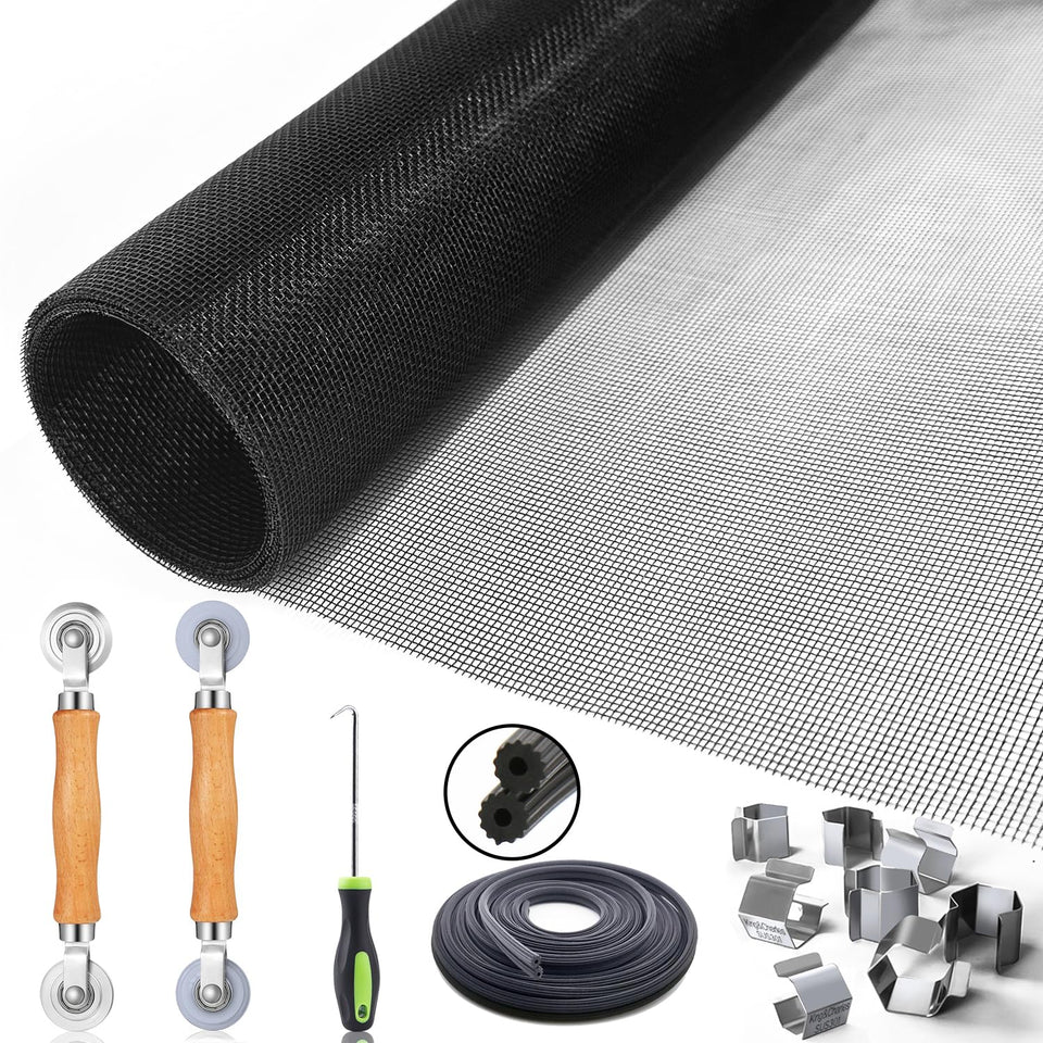 King&Charles window screen kit assembly setup for easy DIY installation