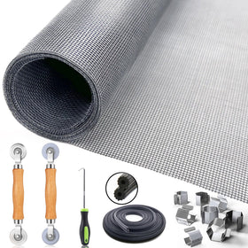 King&Charles window screen kit assembly demonstrates a complete DIY repair setup