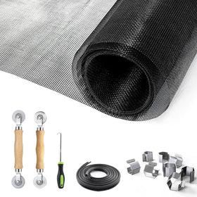 King&amp;Charles window screen kit front view for easy DIY repair
