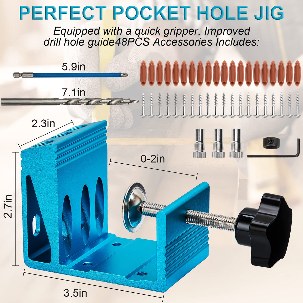 KingBaas jig hides screws for a clean, professional look.