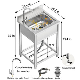 KINGBO polished stainless steel surface resists corrosion and wipes clean