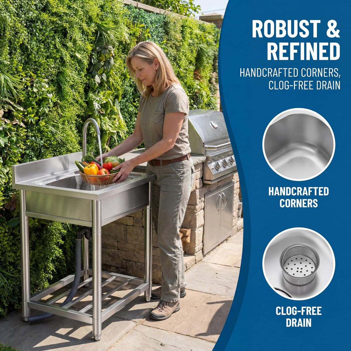 KINGBO shelves help keep cleaning tools within easy reach