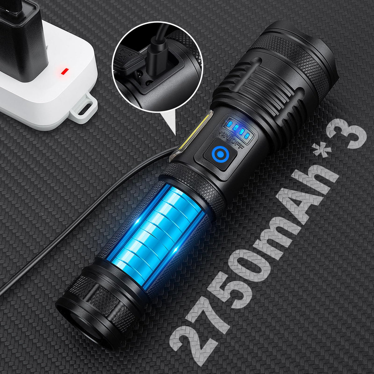 KINGCAESAR 90k lumen beams provide bright light for night hiking