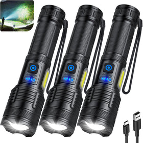KINGCAESAR 3 Pack flashlights boxed set ready for home and outdoor readiness
