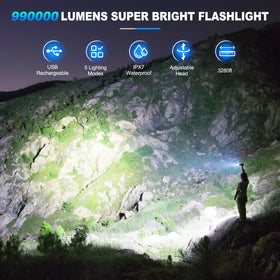 KINGCAESAR flashlights LED chip for bright, reliable performance during night hikes