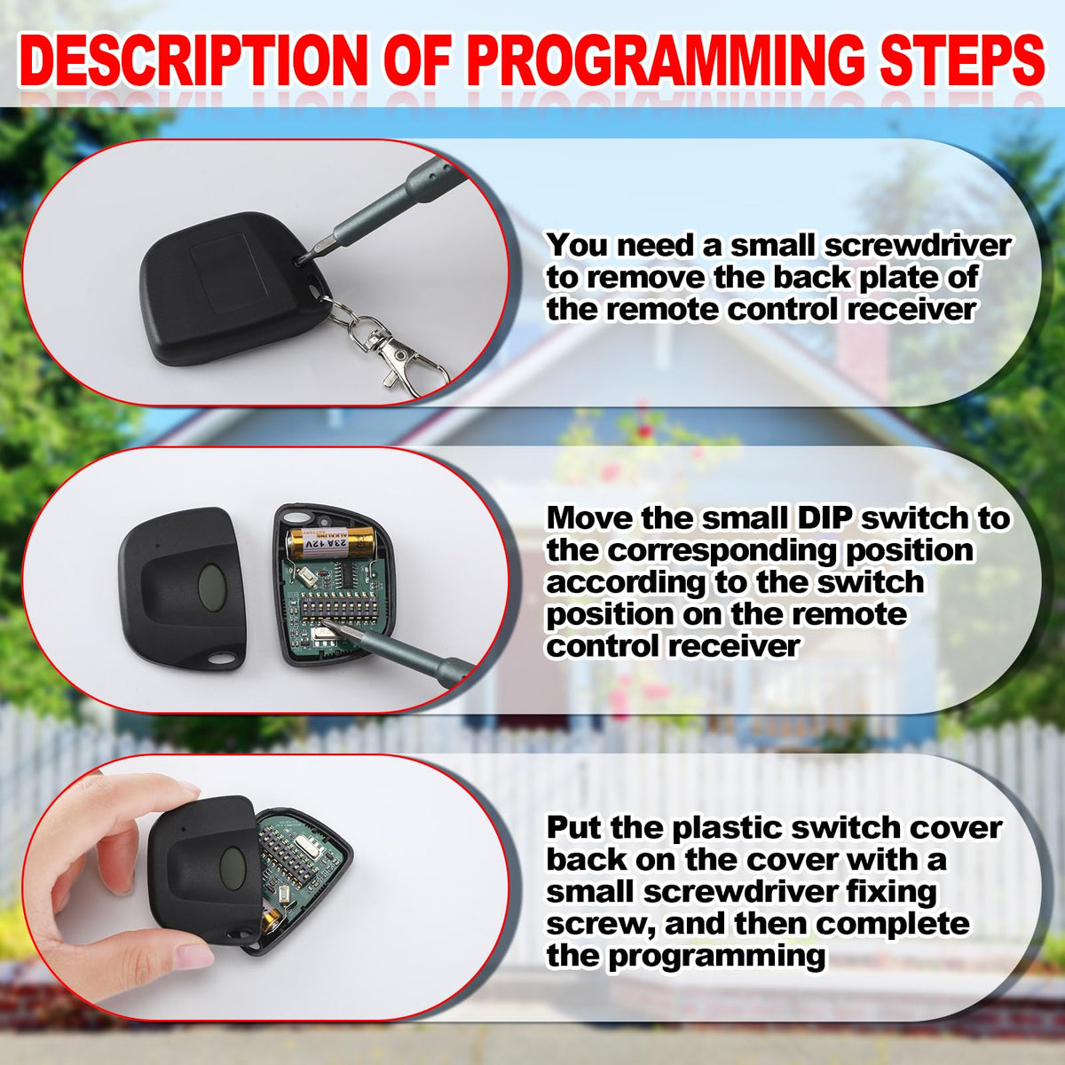 Kingdder 10-dip-switch remote designed for reliable setup.