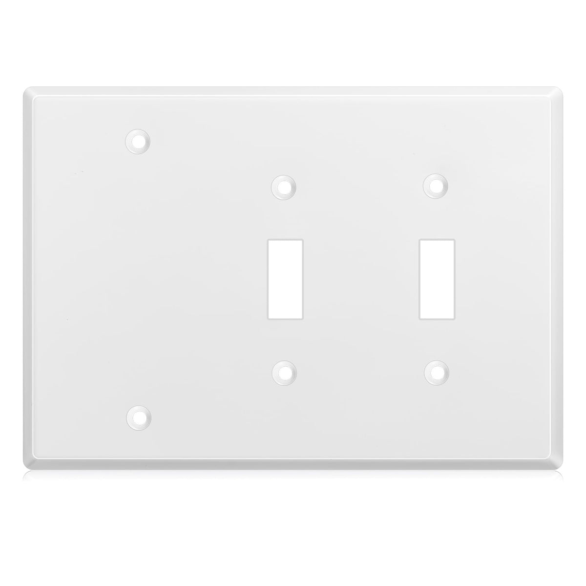 Kingdder 3-gang wall plate with white gloss finish for a clean look
