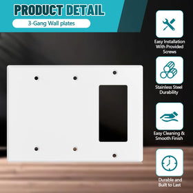 Kingdder corrosion-resistant stainless faceplate for reliable daily use.