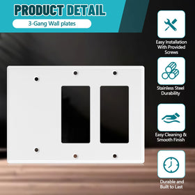 Kingdder stainless steel wall plate resists rust in humid spaces for lasting appeal