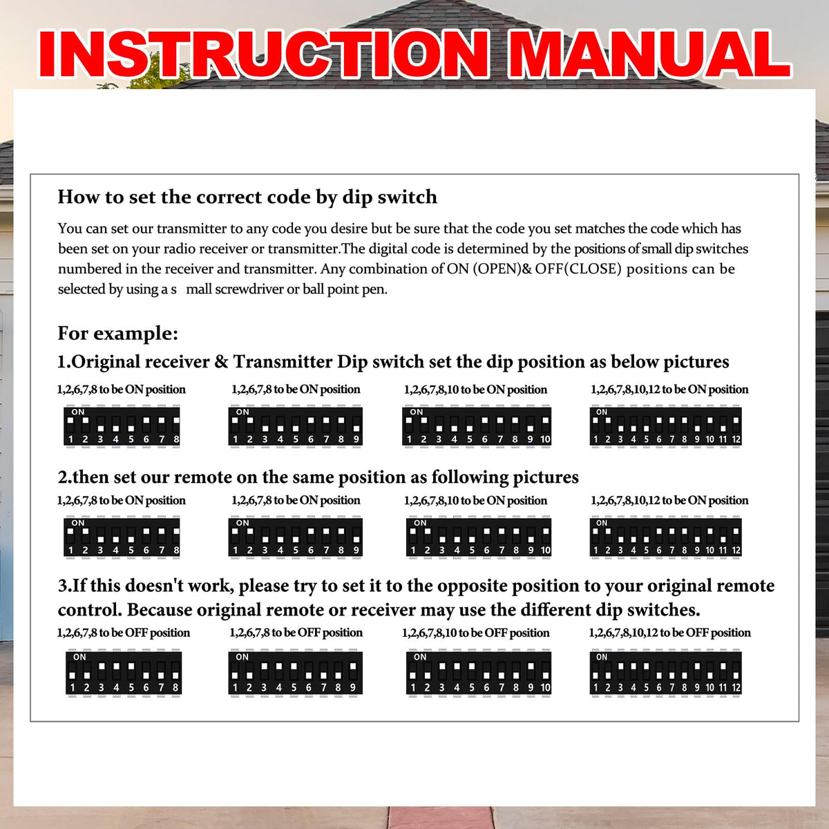 Kingdder remote includes batteries and clear setup instructions.