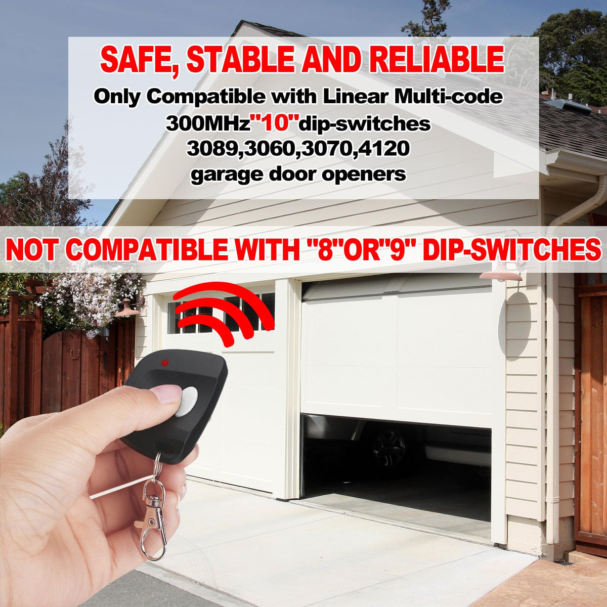 Kingdder remote with 10-dip switch compatibility