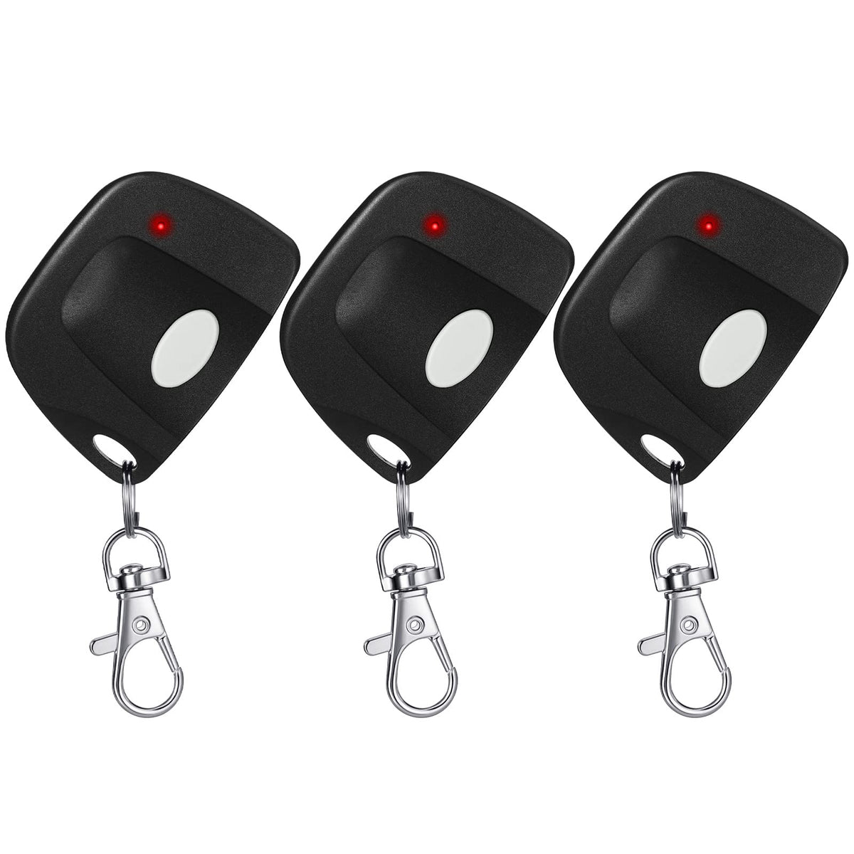 Kingdder gate opener remote black front view for convenient control