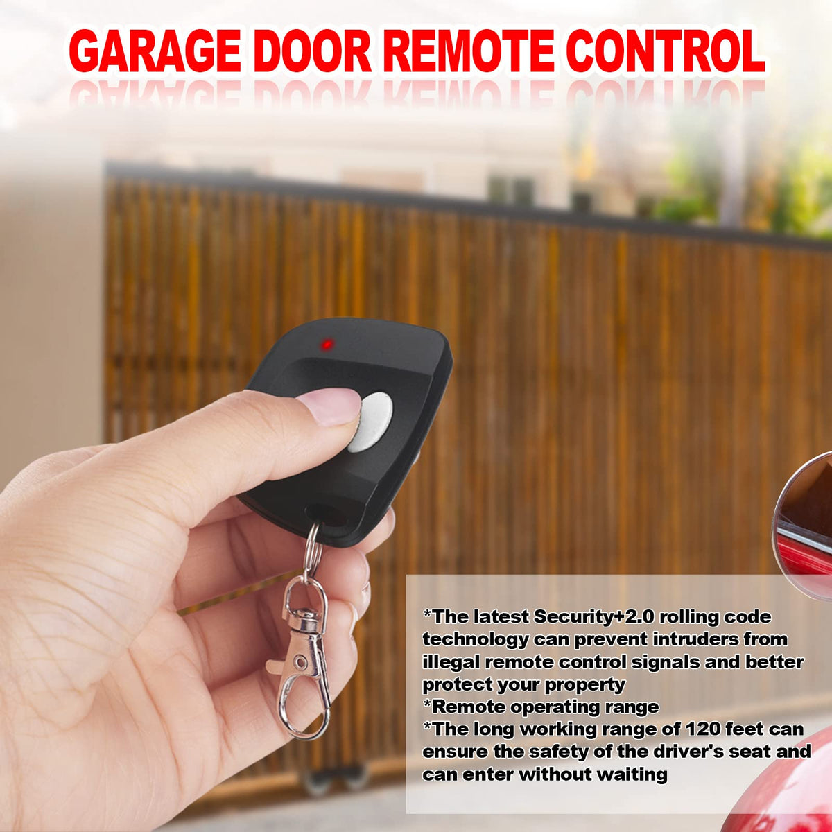 Kingdder remote showing built-in 23A 12V battery