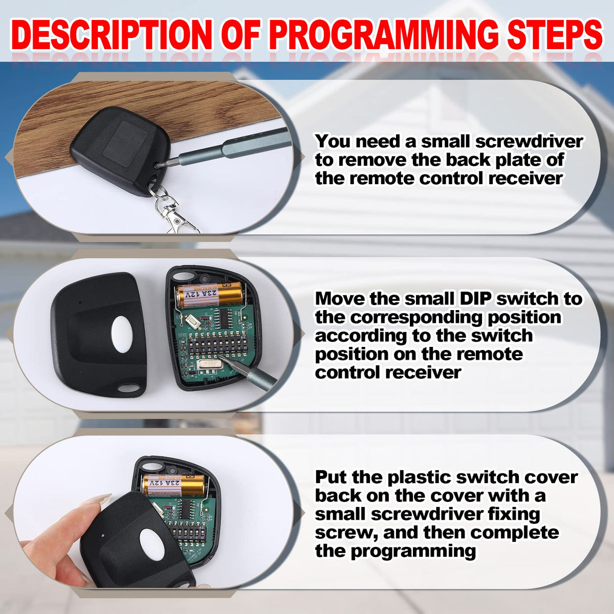 Kingdder remote with keychain for portable use
