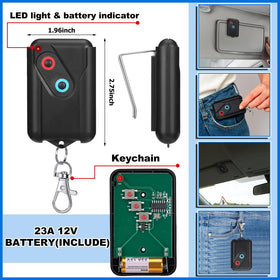 Kingdder Guardian 2211L remote back view highlighting easy programming