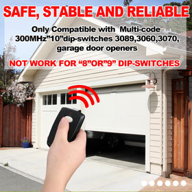 Kingdder multicode 3089 300MHz remote ready with 10-dip switches.
