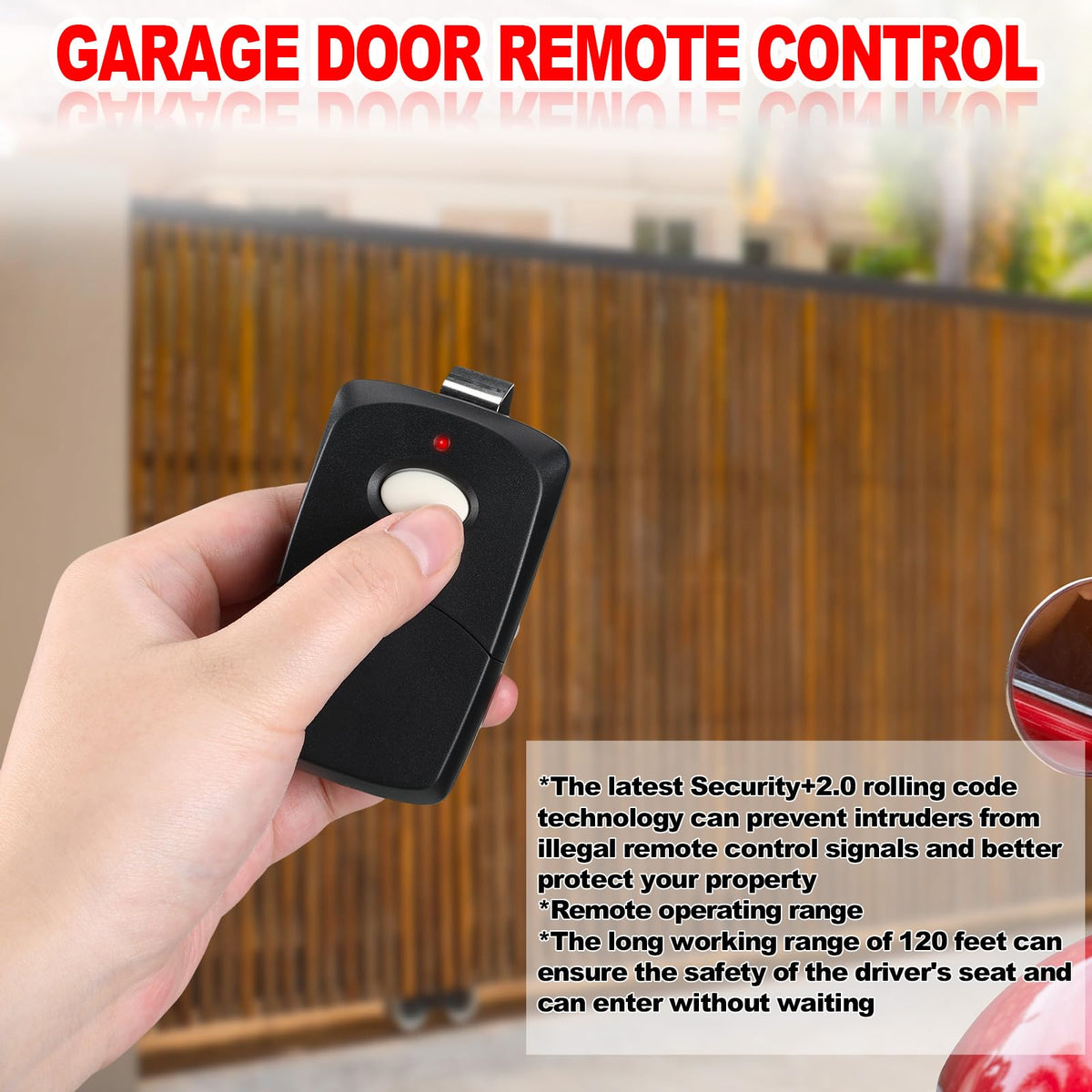 Kingdder 10-dip-switch remote enables precise pairing with compatible openers.
