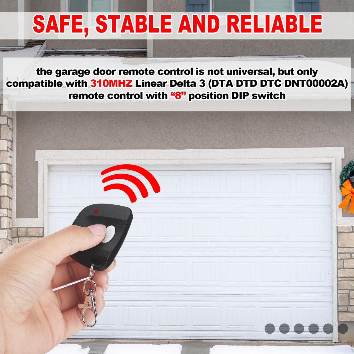 Kingdder 310MHz dip-switch remote shows easy programming and reliable connection.