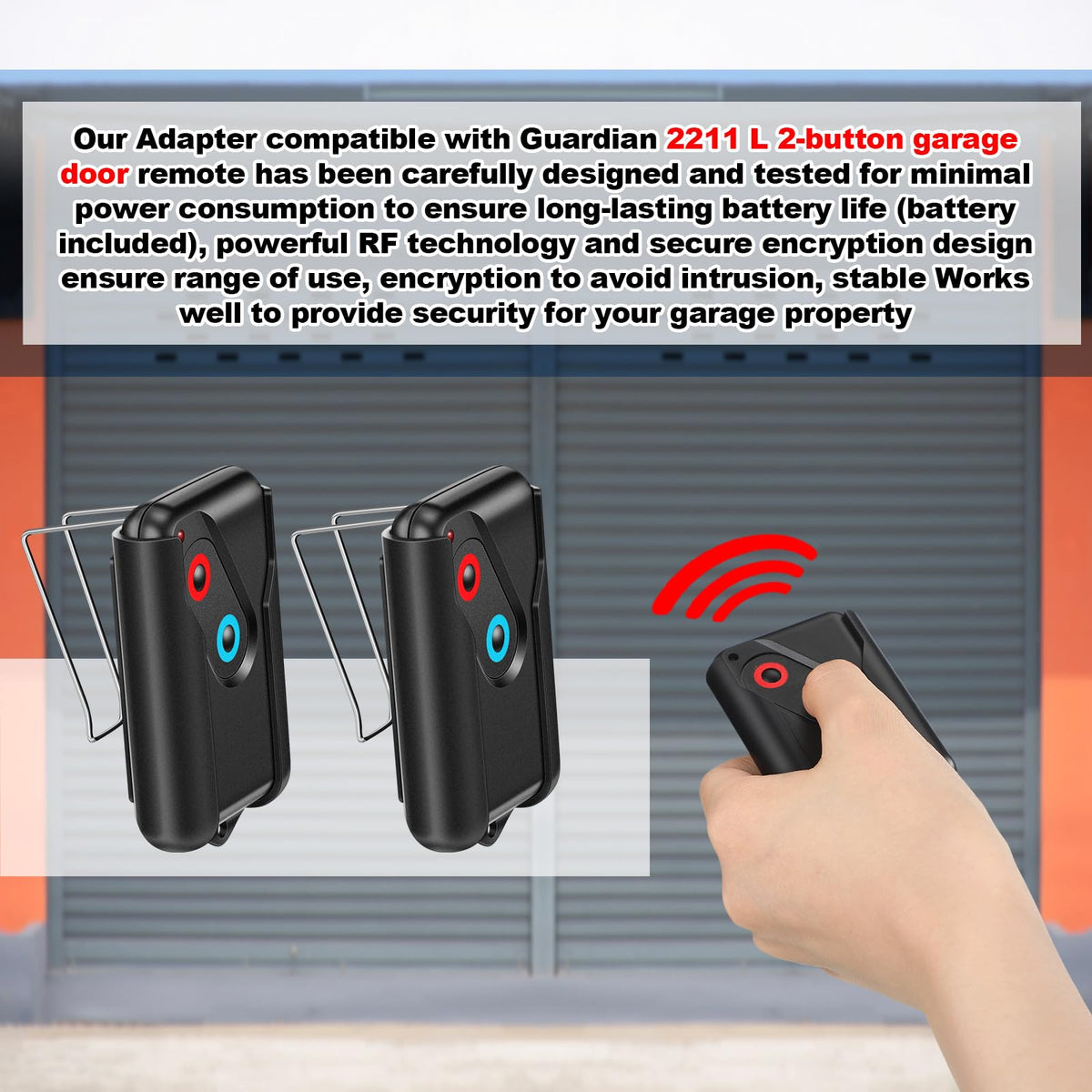 Kingdder Guardian remote battery compartment accessibility simplifies replacement