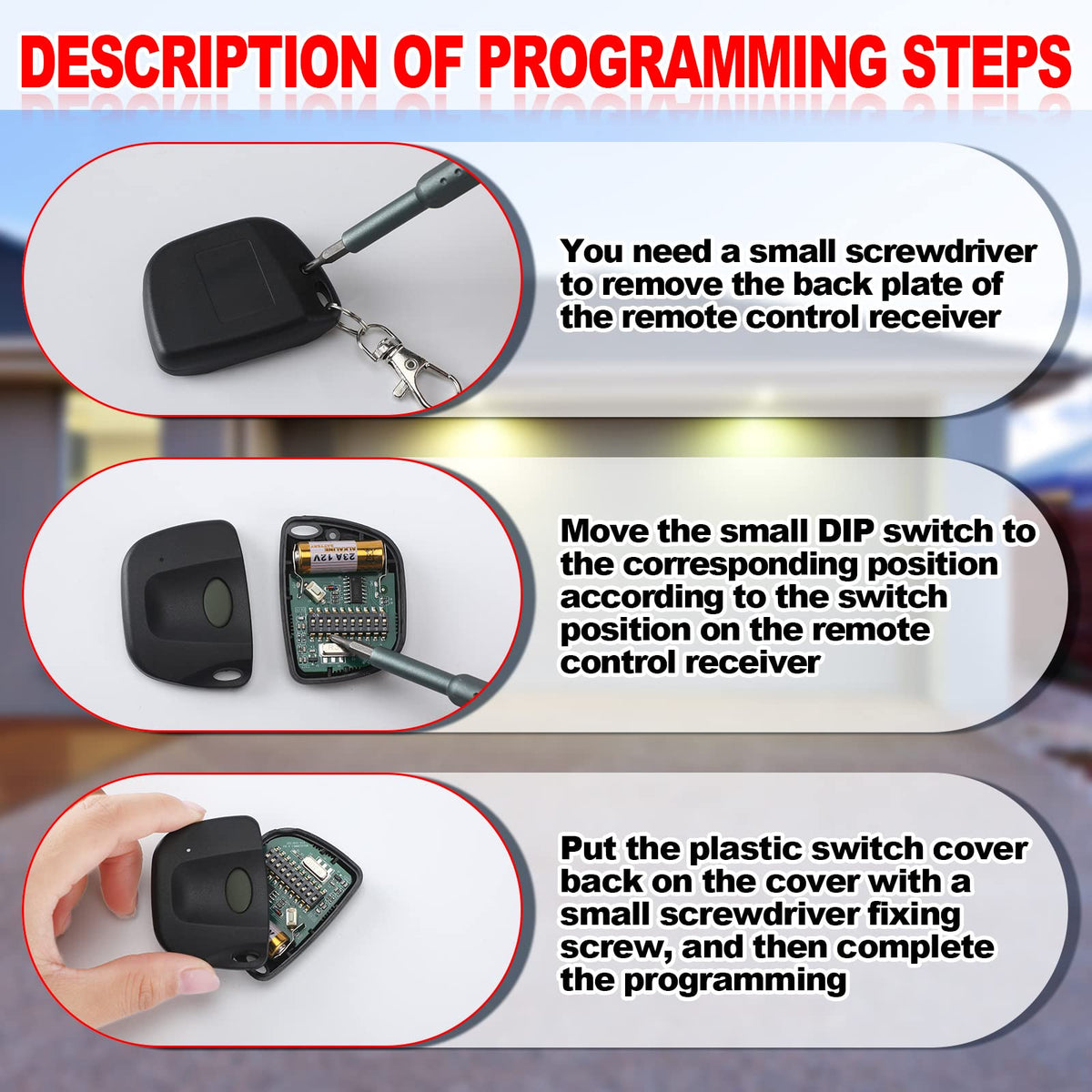 Kingdder remote keychain keeps garage access handy and portable