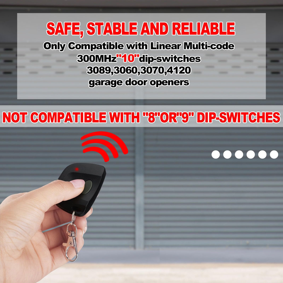 Kingdder 300MHz rolling code remote enhances security and reduces interference