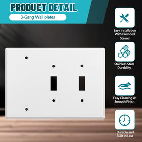 Stainless steel Kingdder wall plate resists corrosion in humid spaces