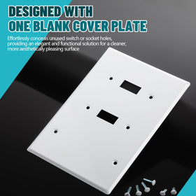 Standard size wall plate 4-50 by 6-38 inches for seamless integration